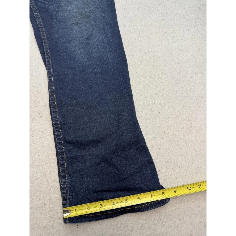 True Religion Ricky Jeans Mens 40x33 Relaxed Straight Dark Blue Stretch Denim